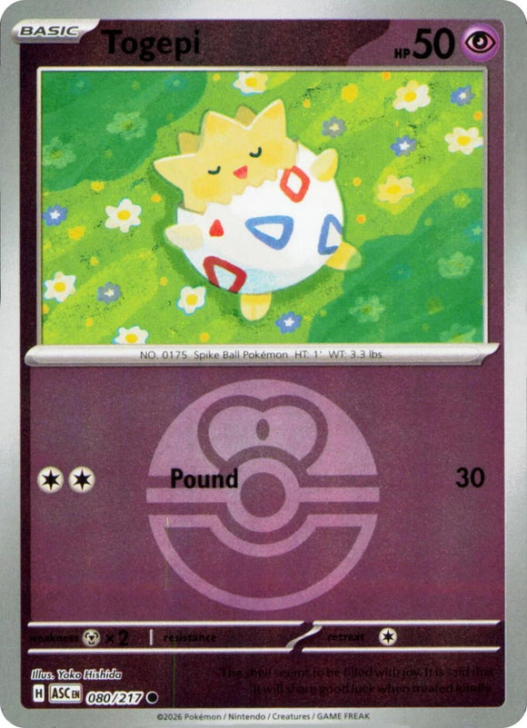 Togepi (Love Ball) [080/217] [Ascended Heroes] Reverse Holofoil