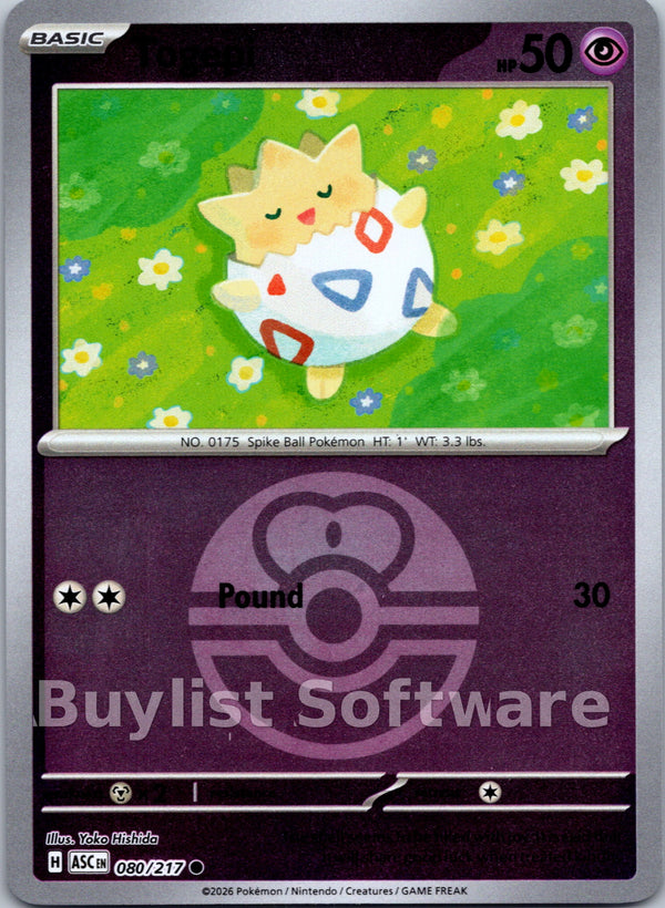 Togepi (Love Ball) [080/217] [Ascended Heroes] Reverse Holofoil