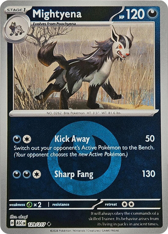 Mightyena - 129/217 (Energy Symbol Pattern) [129/217] [Ascended Heroes] Reverse Holofoil