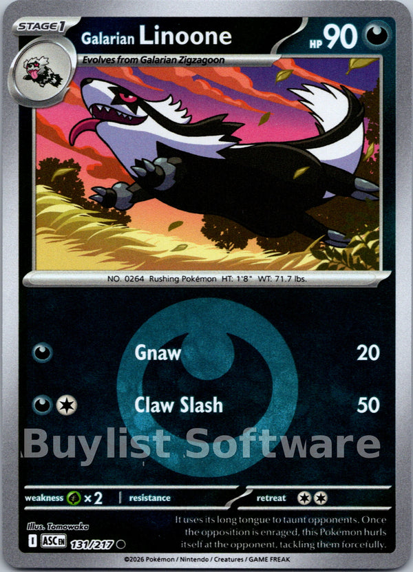 Galarian Linoone (Energy Symbol Pattern) [131/217] [Ascended Heroes] Reverse Holofoil