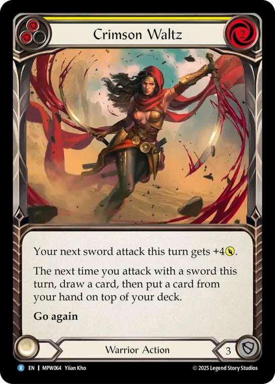 7f998800-094f-4d95-9b49-c412d4de43f2 | fab-mpw064-nf-mastpackwarr-r-rar-nm | Crimson Waltz (Red)
