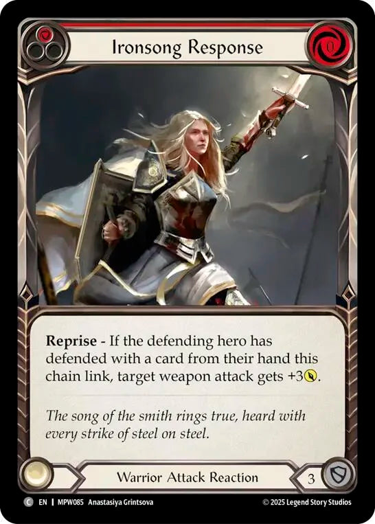 7f998800-094f-4d95-9b49-c412d4de43f2 | fab-mpw085-nf-mastpackwarr-r-com-nm | Ironsong Response (Red)