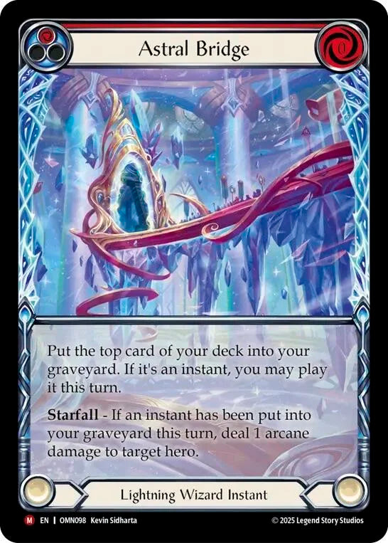 7f998800-094f-4d95-9b49-c412d4de43f2 | fab-omn098-cf-omenofthethirage-ea-maj-nm | Astral Bridge (Extended Art)
