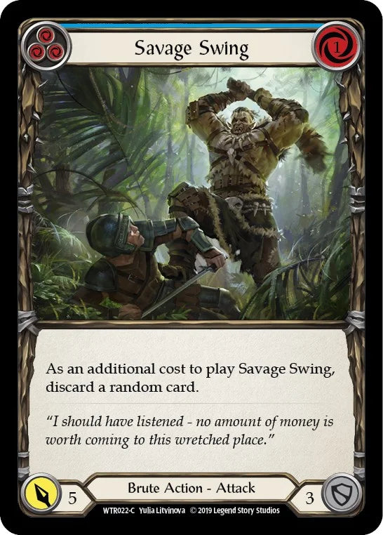 7f998800-094f-4d95-9b49-c412d4de43f2 | fab-wtr022-1erf-welctorath-b-com-nm | Savage Swing (Blue)