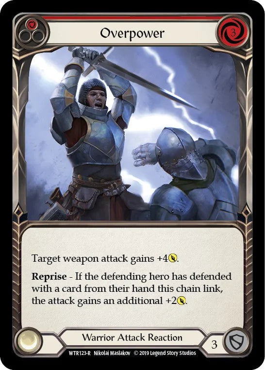 7f998800-094f-4d95-9b49-c412d4de43f2 | fab-wtr123-1en-welctorath-r-rar-nm | Overpower (Red)