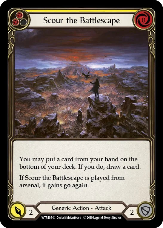 7f998800-094f-4d95-9b49-c412d4de43f2 | fab-wtr195-1erf-welctorath-y-com-nm | Scour the Battlescape (Yellow)