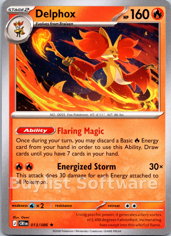 Delphox - 013/086 (Non-Holo)
