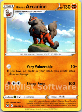 Hisuian Arcanine