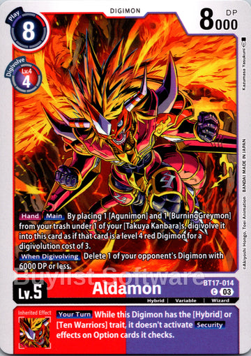 Aldamon [BT17-014 C] [Secret Crisis]