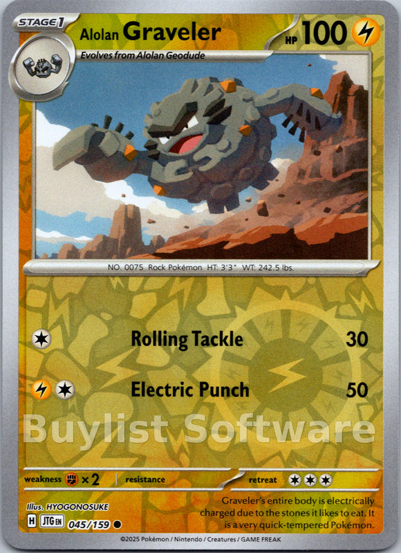 Alolan Graveler [045/159] [Journey Together] Reverse Holofoil