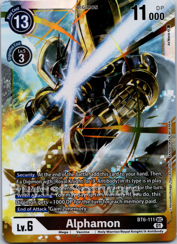Alphamon [BT6-111] [Double Diamond] Foil