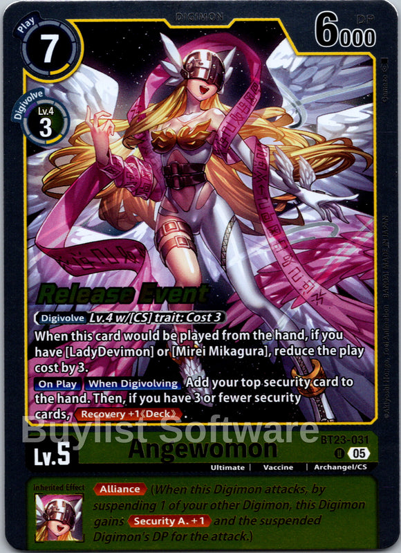 Angewomon [BT23-031] [Hackers' Slumber Release Event Cards]