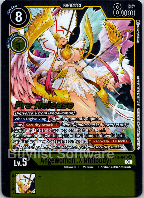 Angewomon (X Antibody) [BT9-040] [X Record Pre-Release Cards] Foil