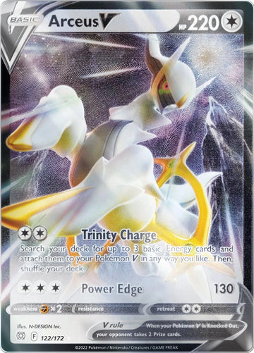 Arceus V (Metal Card) [122/172] [Brilliant Stars] Holofoil