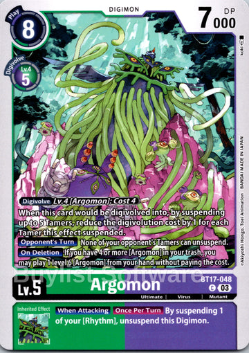 Argomon - BT17-048 [BT17-048 C] [Secret Crisis]