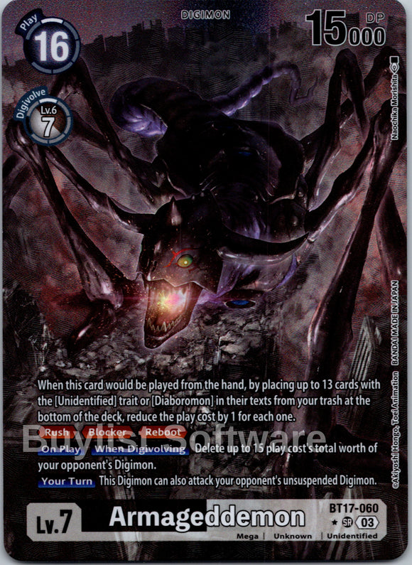 Armageddemon (Alternate Art) [BT17-060 SR] [Secret Crisis] Foil