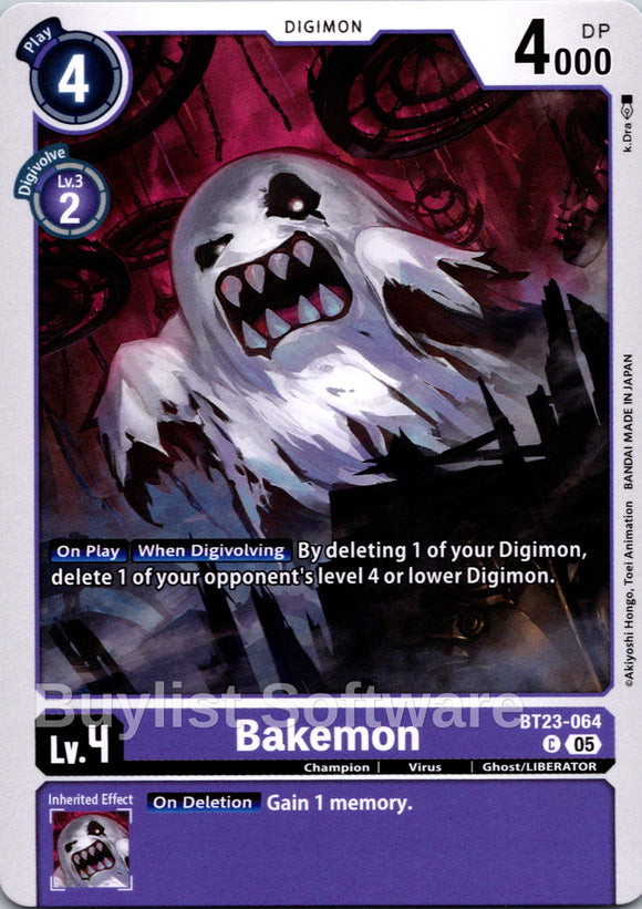 Bakemon [BT23-064] [Hackers' Slumber]