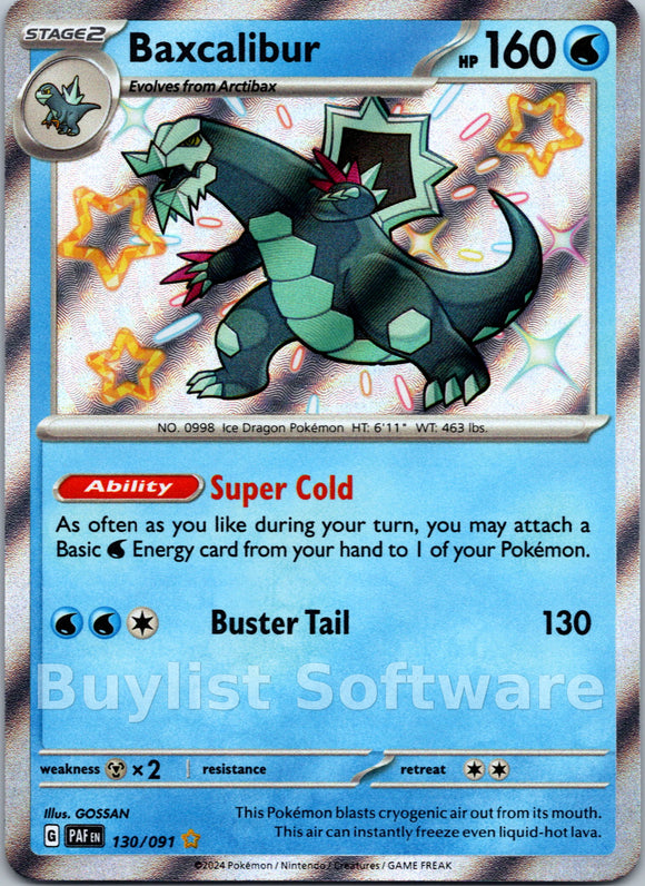 Baxcalibur [130/091] [Paldean Fates] Holofoil