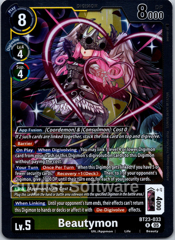 Beautymon [BT23-033] [Hackers' Slumber] Foil