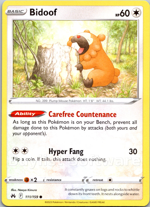 Bidoof [111/159] [Crown Zenith]