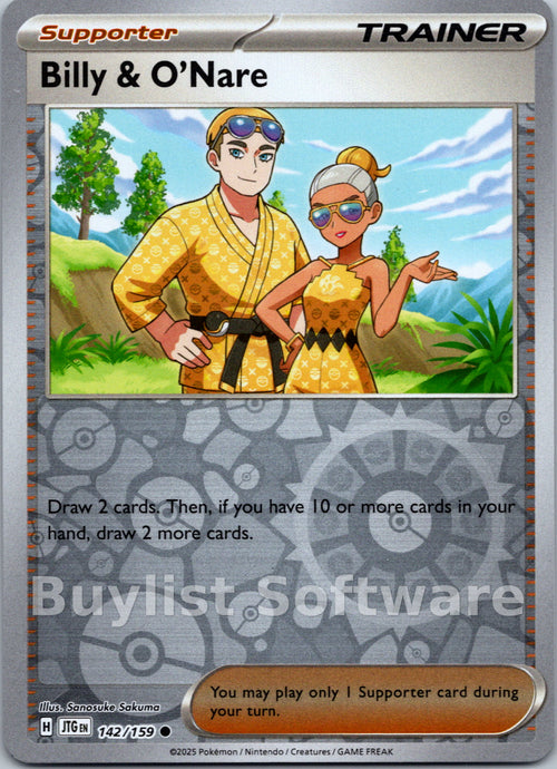 Billy & O'Nare [142/159] [Journey Together] Reverse Holofoil