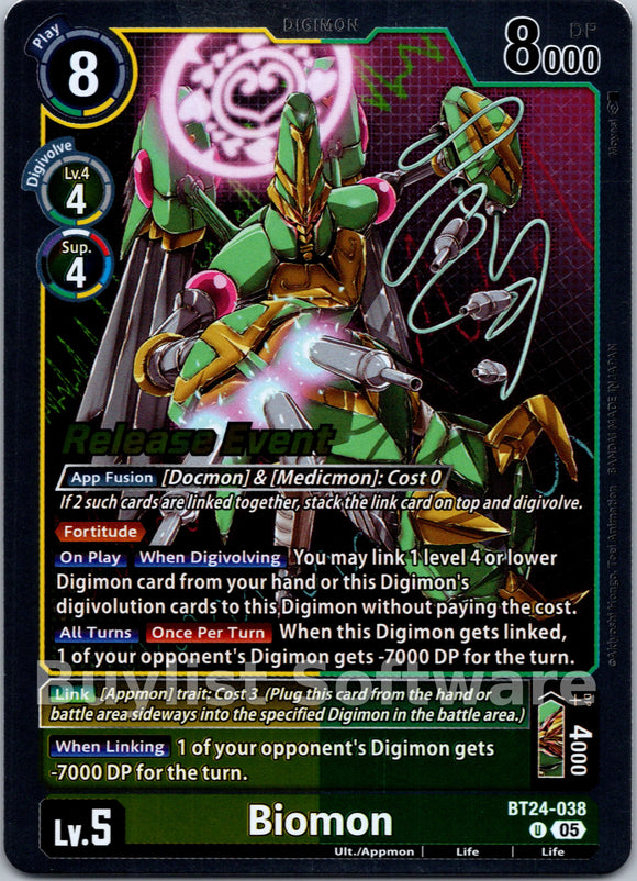 Biomon [BT24-038 U] [Time Stranger Release Events Cards] Foil