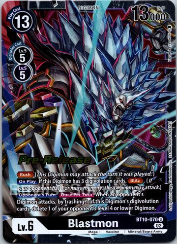 Blastmon [BT10-070] [Xros Encounter Pre-Release Cards] Foil