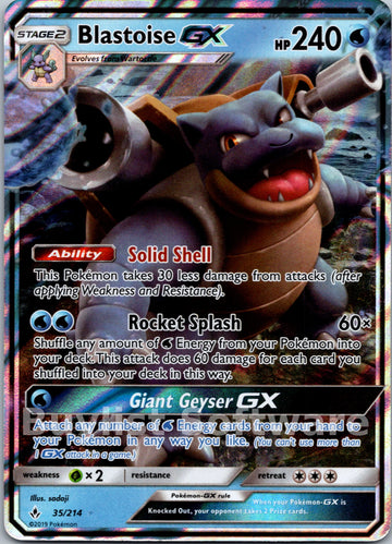 Blastoise GX [35/214] [Unbroken Bonds] Holofoil