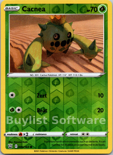 Cacnea [004/163] [Battle Styles] Reverse Holofoil