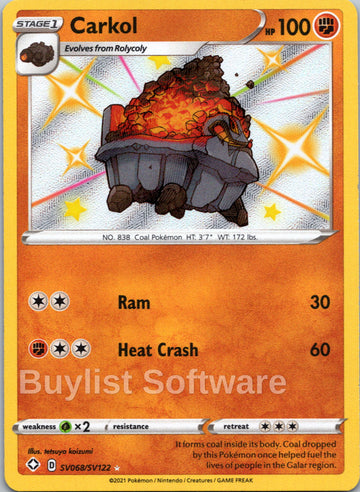 Carkol [SV068/SV122] [Shining Fates: Shiny Vault] Holofoil