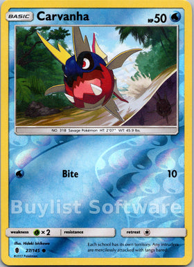 Carvanha [27/145] [Guardians Rising] Reverse Holofoil