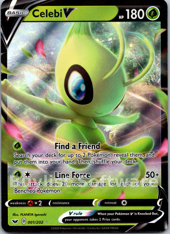 Celebi V [001/202] [Sword & Shield Base Set] Holofoil