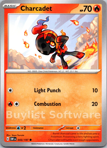 Charcadet [043/197] [Obsidian Flames]