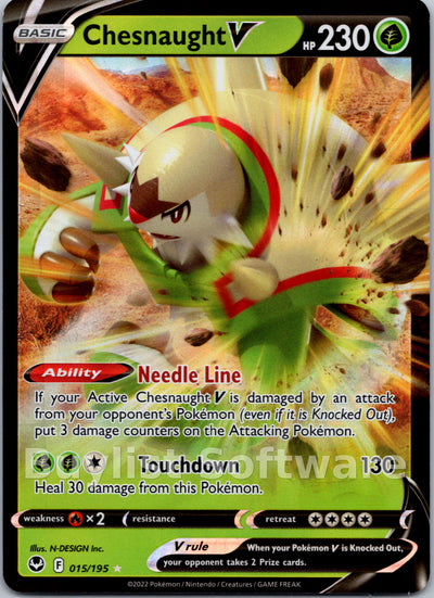 Chesnaught V [015/195] [Silver Tempest] Holofoil