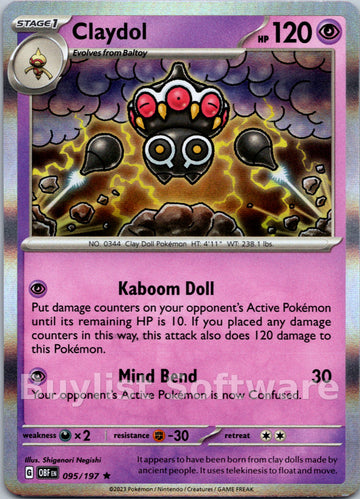 Claydol [095/197] [Obsidian Flames] Holofoil