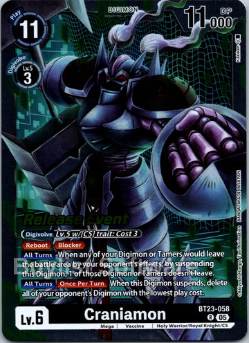 Craniamon [BT23-058] [Hackers' Slumber Release Event Cards] Foil