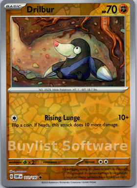 Drilbur [111/197] [Obsidian Flames] Reverse Holofoil