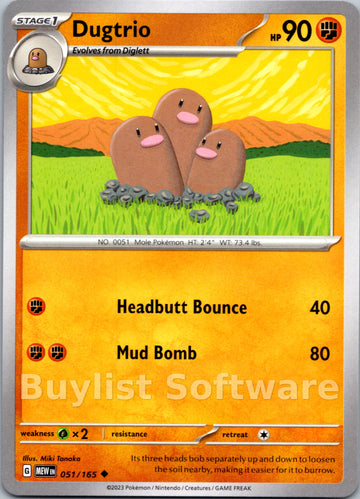 Dugtrio [051/165] [Scarlet & Violet 151]
