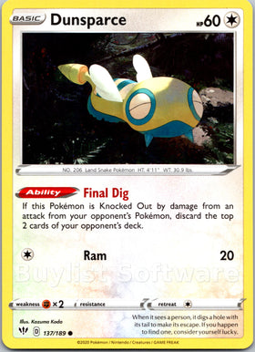 Dunsparce [137/189] [Darkness Ablaze]
