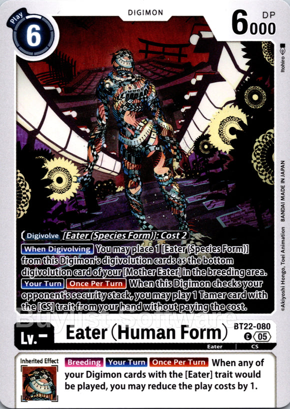 Eater (Human Form) [BT22-080 C] [Cyber Eden]