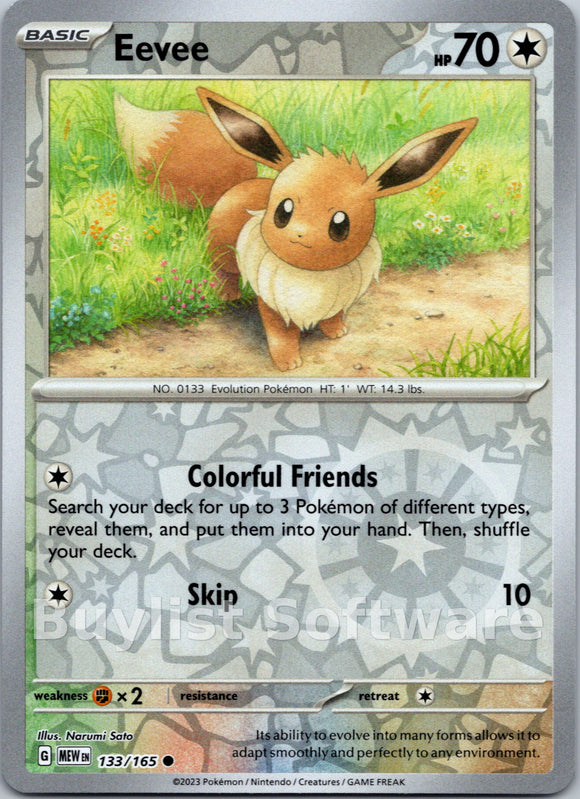 Eevee [133/165] [Scarlet & Violet 151] Reverse Holofoil