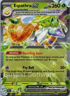 Espathra ex [006/091] [Paldean Fates] Holofoil