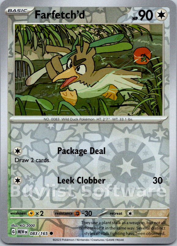 Farfetch'd [083/165] [Scarlet & Violet 151] Reverse Holofoil