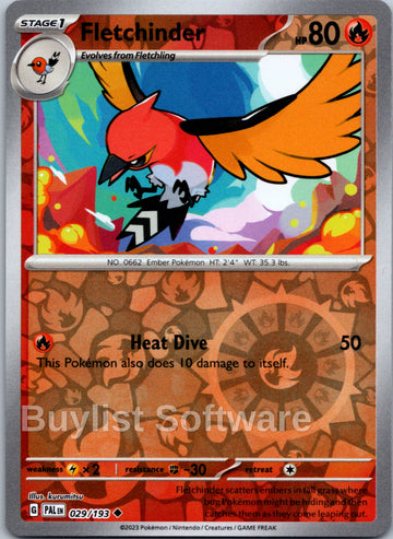 Fletchinder [029/193] [Paldea Evolved] Reverse Holofoil