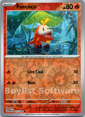 Fuecoco [023/182] [Paradox Rift] Reverse Holofoil