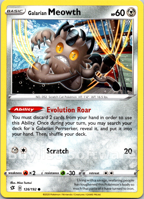 Galarian Meowth [126/192] [Rebel Clash]