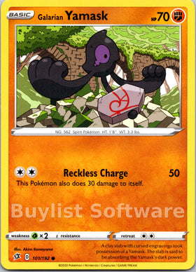 Galarian Yamask [101/192] [Rebel Clash]