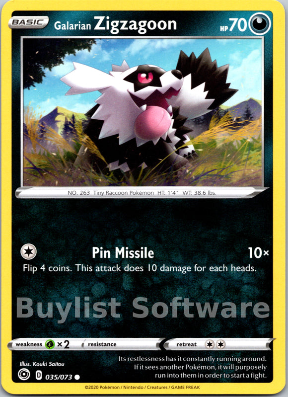 Galarian Zigzagoon [35/73] [Champion's Path]