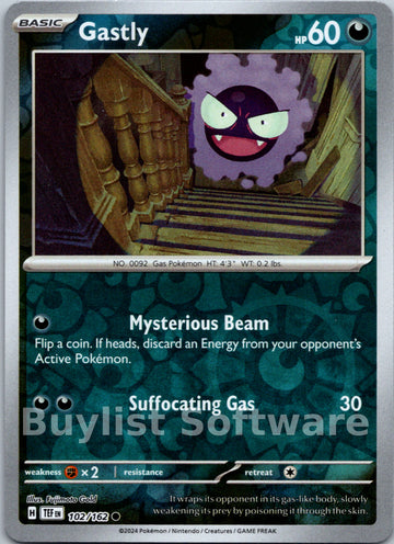 Gastly [102/162] [Temporal Forces] Reverse Holofoil