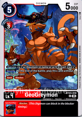 GeoGreymon [BT23-010] [Hackers' Slumber]